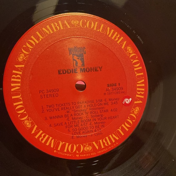 ✨💿 Vintage Vinyl 💿✨ Eddie Money Debut Album ~ 1977 - Picture 3 of 16